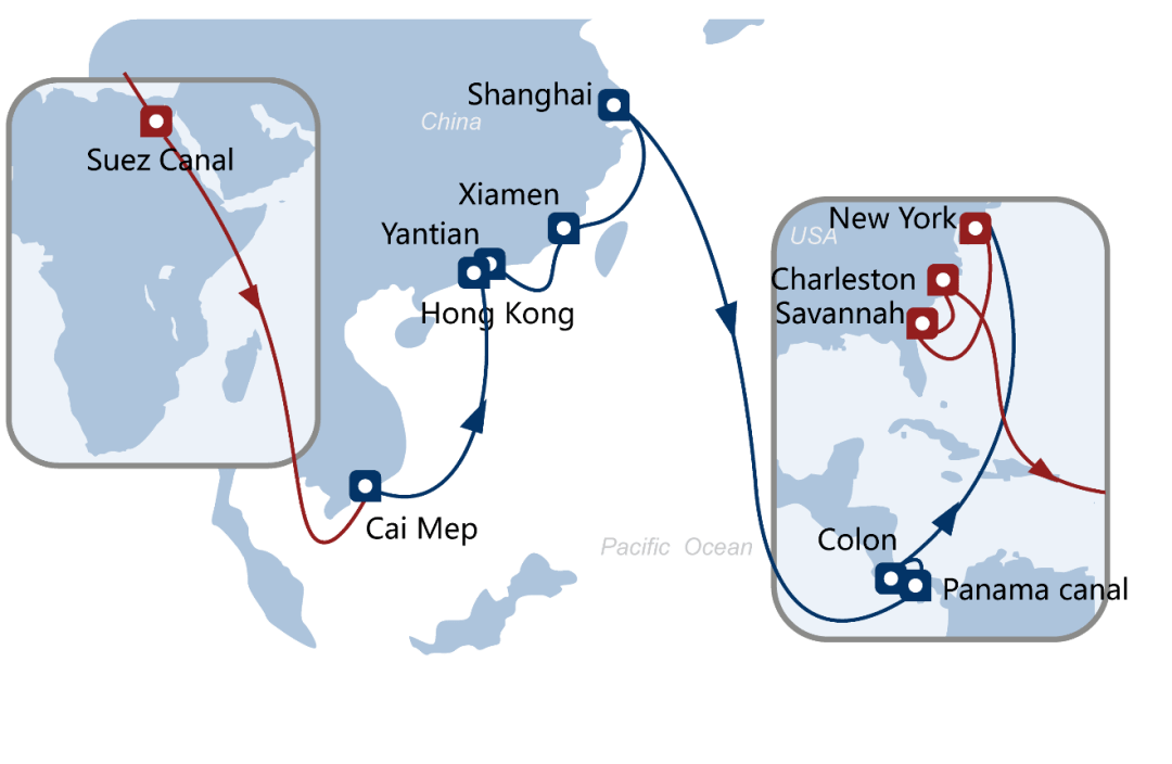 世界橋大陸橋中遠海運集運在巴拿馬遠洋海運e刊