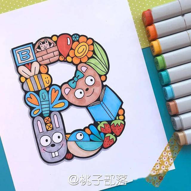史上最好看的字母绘画设计一定要收藏哦