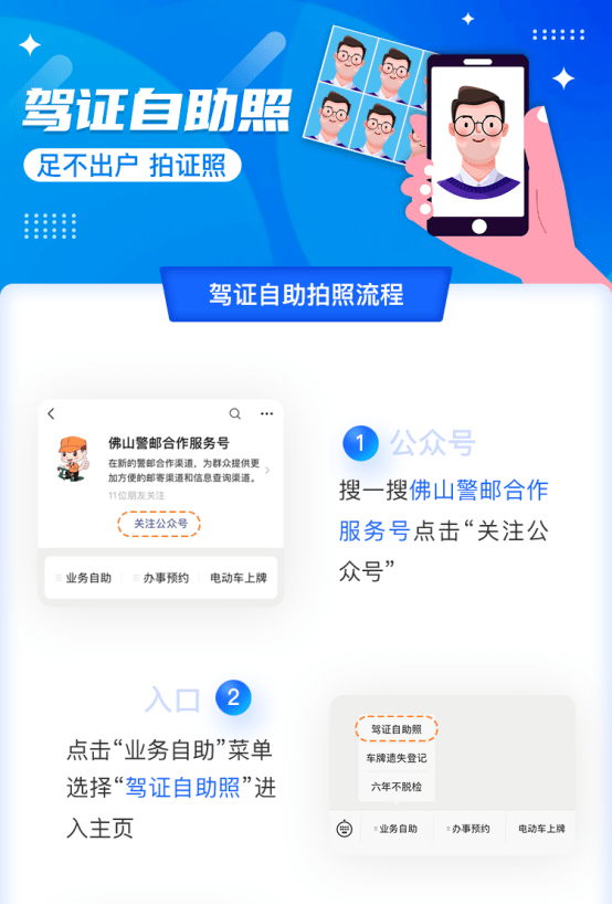 佛山車主,駕駛證照片,可用手機自拍照了!