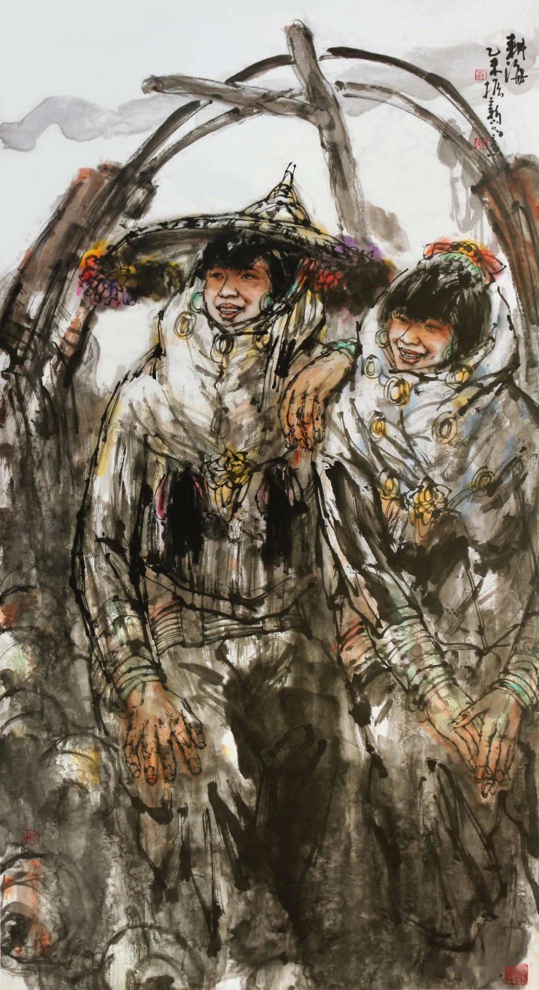 博林典藏系列四十三品读翁振新水墨写意人物画