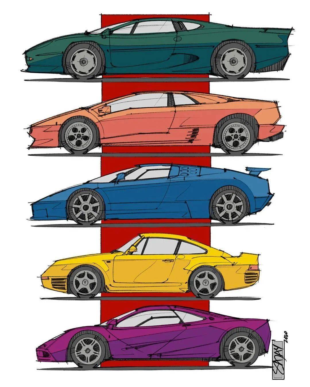 线条的奥秘简约而不简单印度汽车插画师独家手绘图集分享