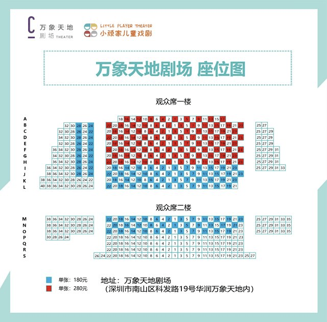 50分钟演出类型:动画舞台剧演出地点:万象天地剧场(深圳南山区科发路