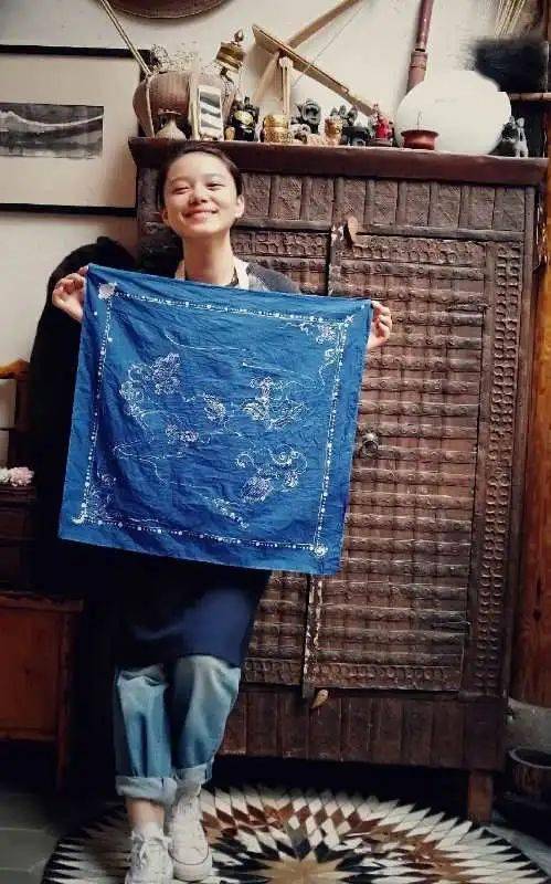 种板蓝根蓝印花布这位义乌姑娘收获大批粉丝