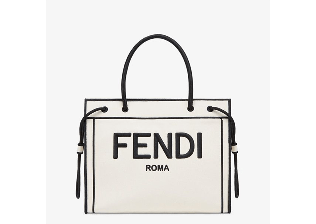 中号fendi roma手提袋 未染色帆布手提袋 可购于:https://www.fendi.