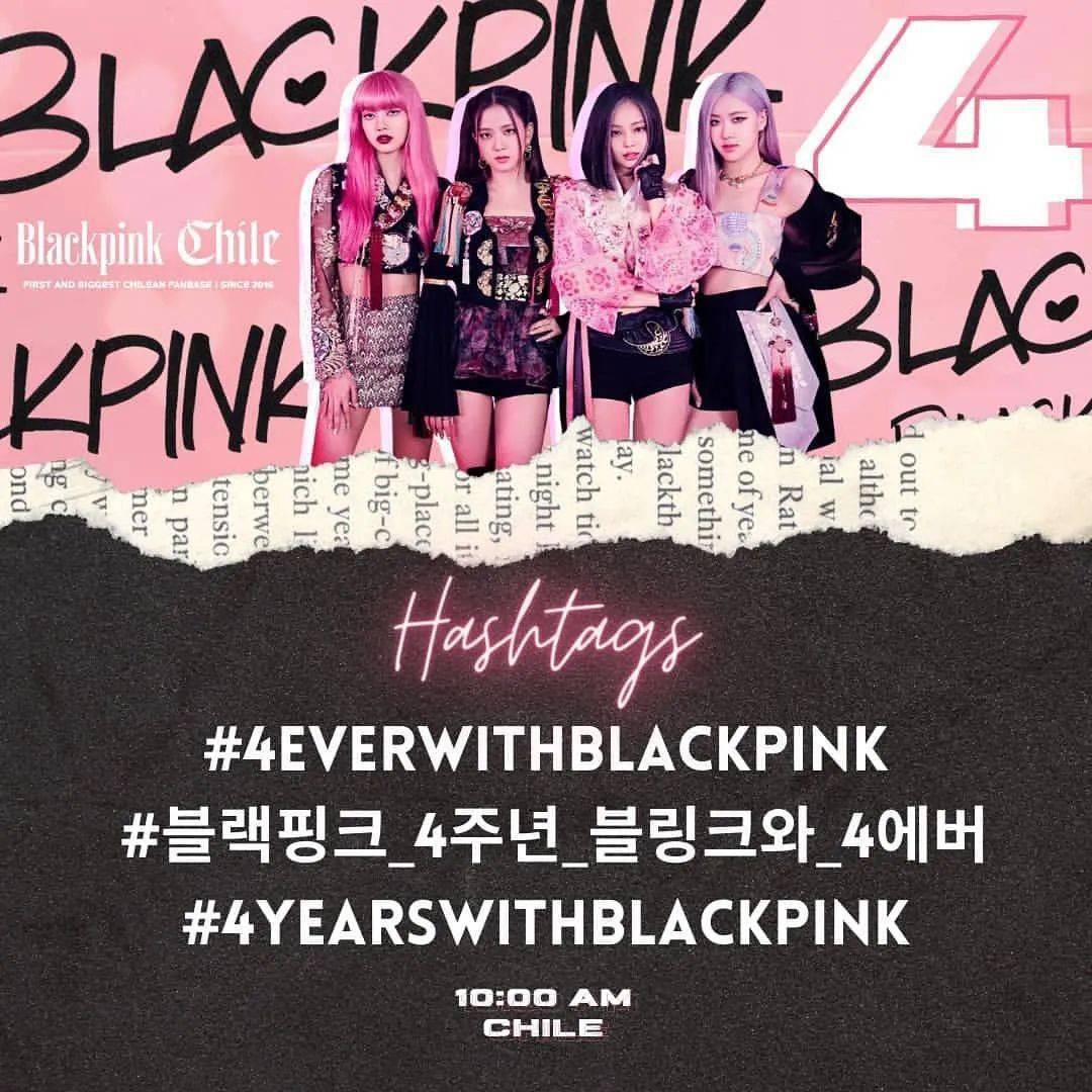 blackpink出道四周年图片