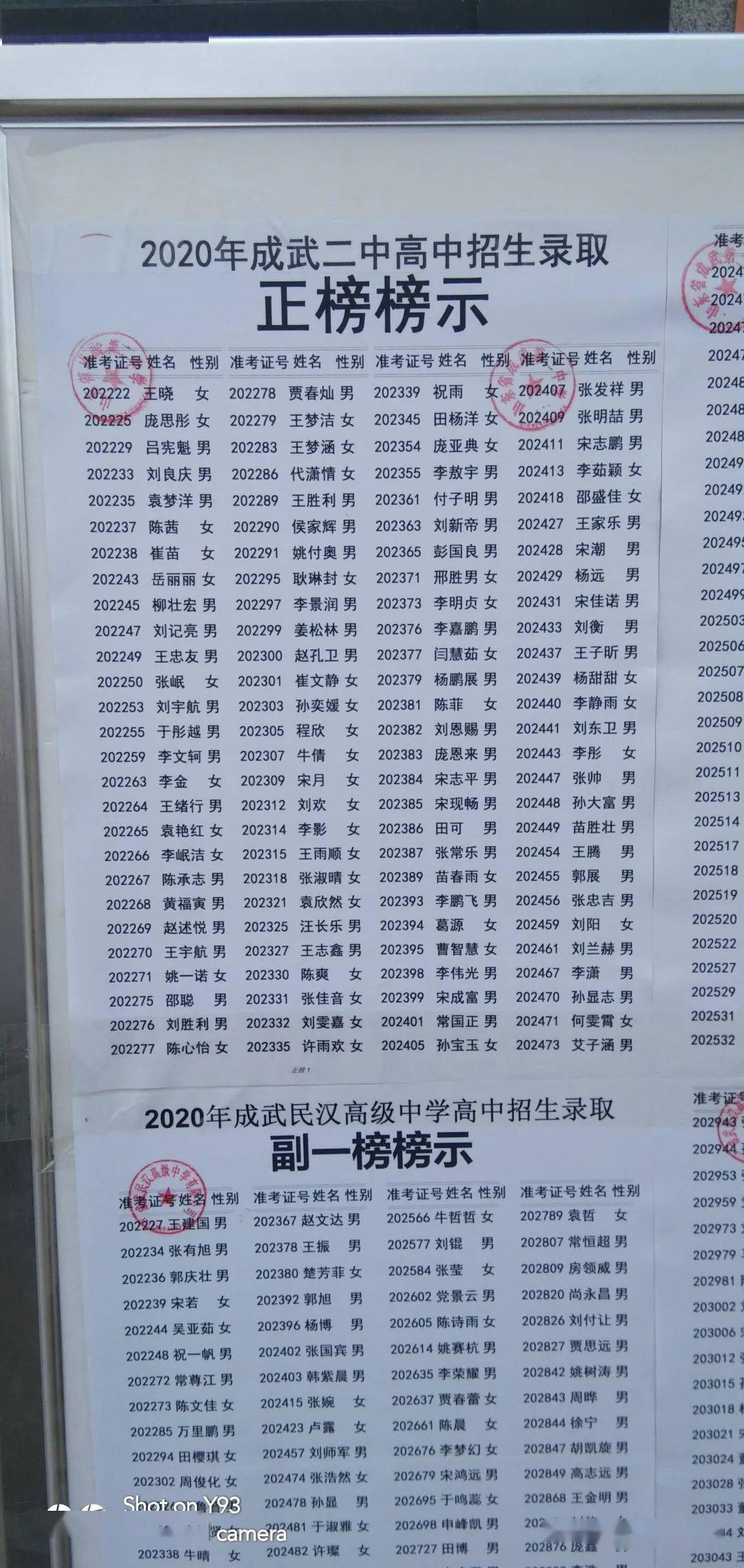 成武一中,二中,民汉,一中实验发榜了!