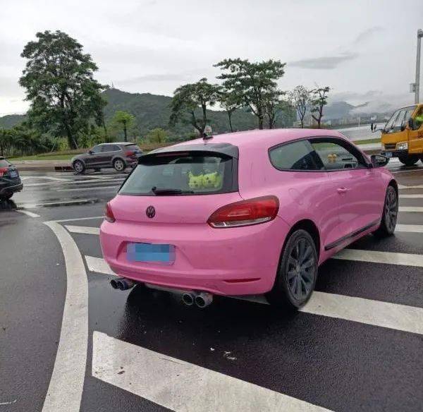 嘿,粉色改装车,你成功吸引了注意