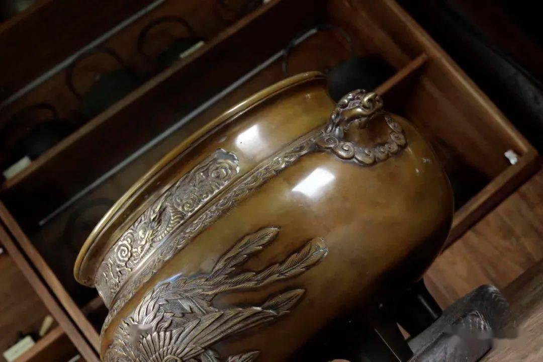 鉴赏丨五郎三郎铜凤凰纹火钵
