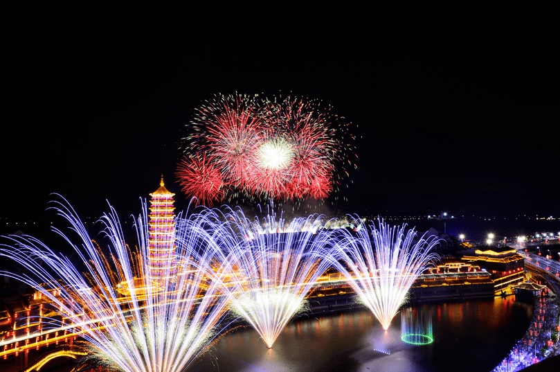 速来爆红地打卡今晚龙之梦烟花大会第四场震撼来袭