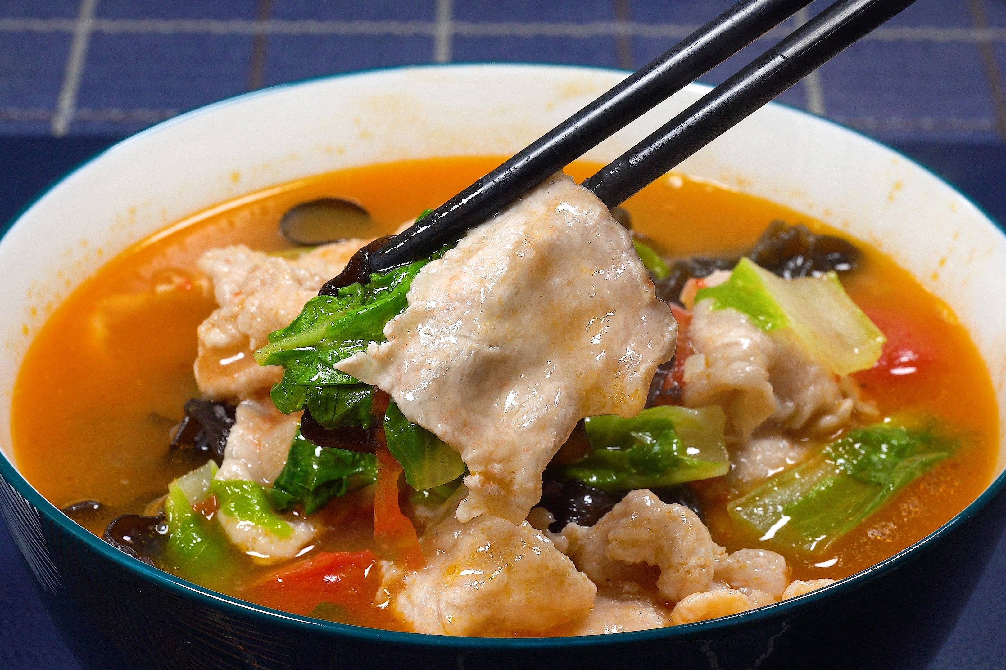 比饭店还好吃的鲜汤锤肉片快点学起来一上桌就被扫光