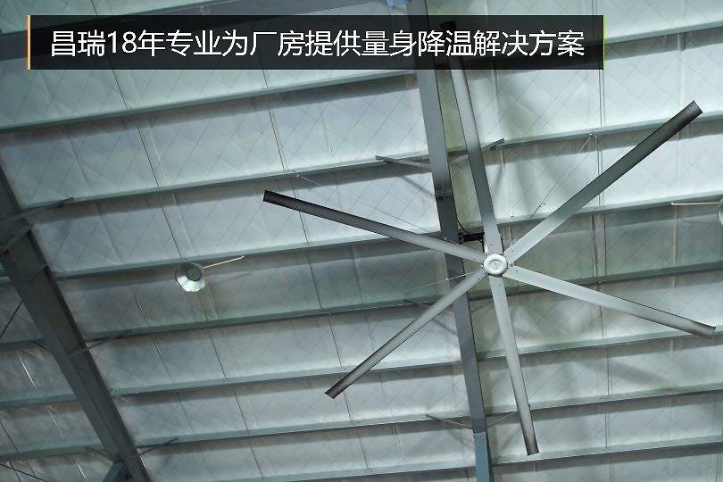 古鎮鎮大型吊扇橫欄工業節能風扇昌瑞廠房通風降溫視頻