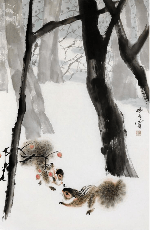 栩栩如生|张根宝 写意松鼠图赏析