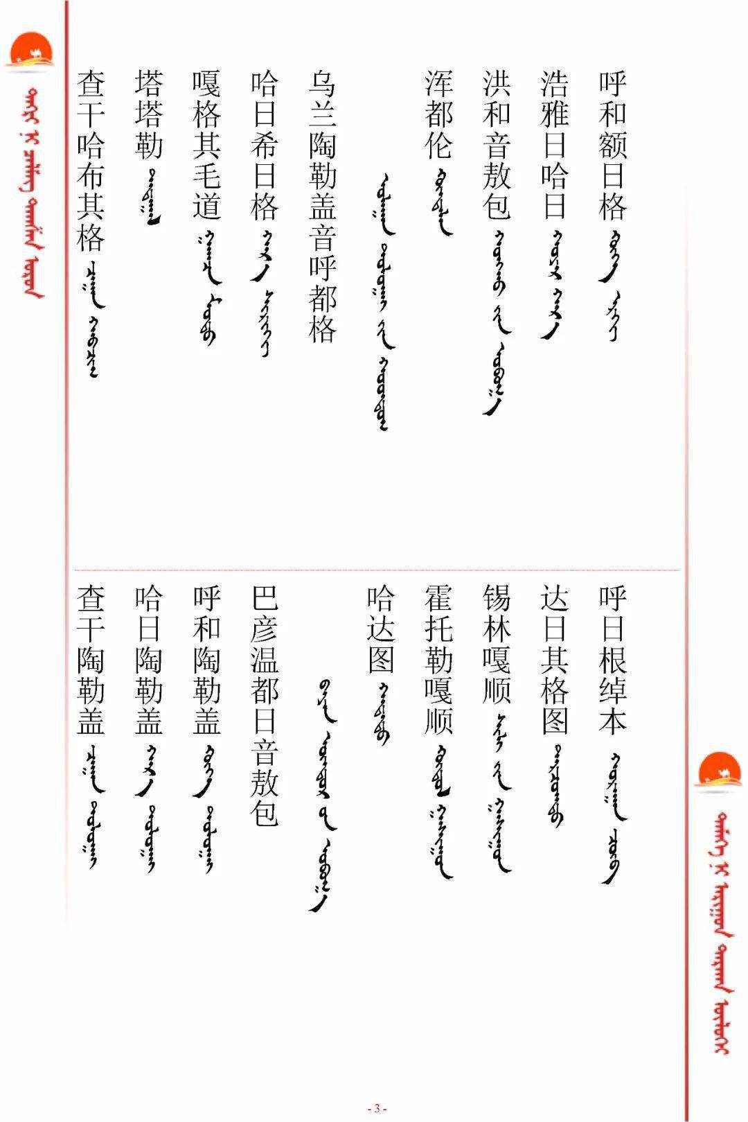 吉兰泰镇巴彦洪格日嘎查蒙汉文地名征集