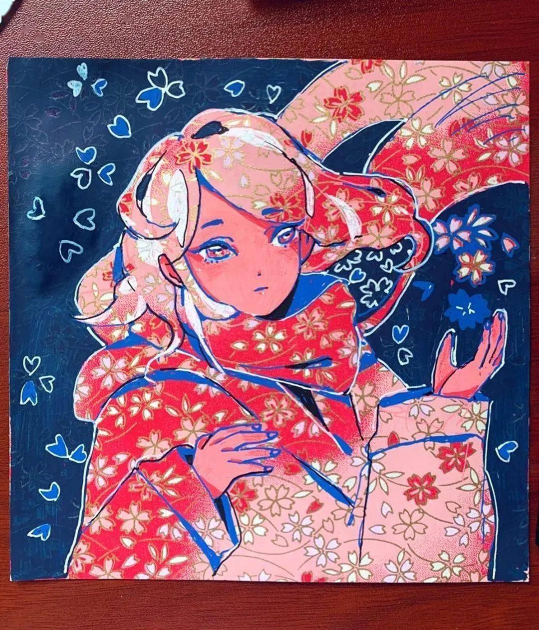 哇马克笔画出水彩般效果装饰感太强了简单又漂亮收藏