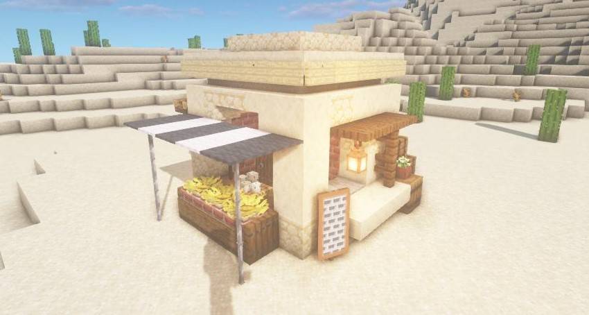我的世界沙漠面包小屋建造教程