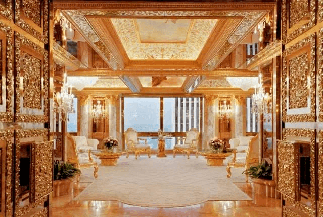 特朗普的家纯金图片