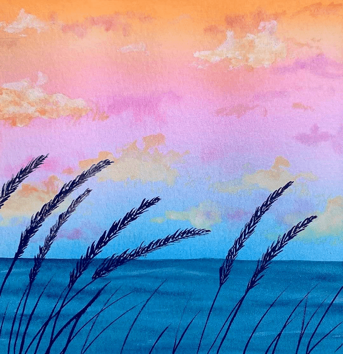 超治愈的星空水彩画67