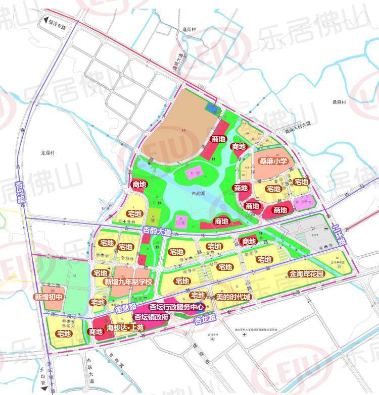 杏坛杏韵湖片区规划披露_杏坛镇