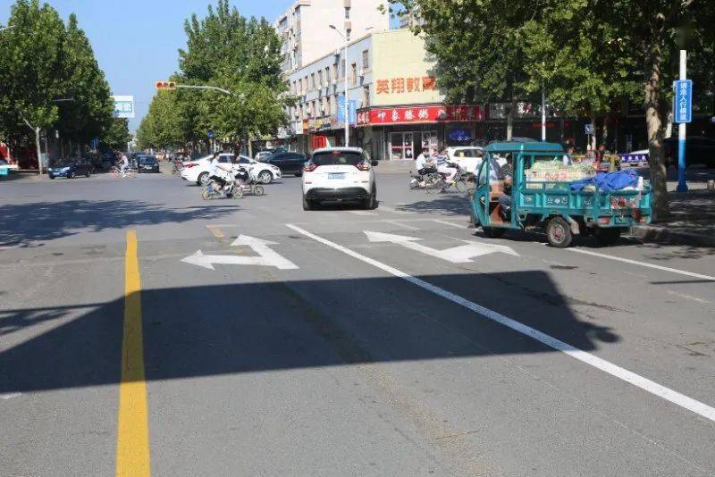 车道导向有变德州新华路与湖滨大道交叉口标线优化