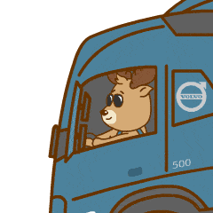 "路之神"与"鹿小萌"表情包正式上线!_沃尔沃卡车