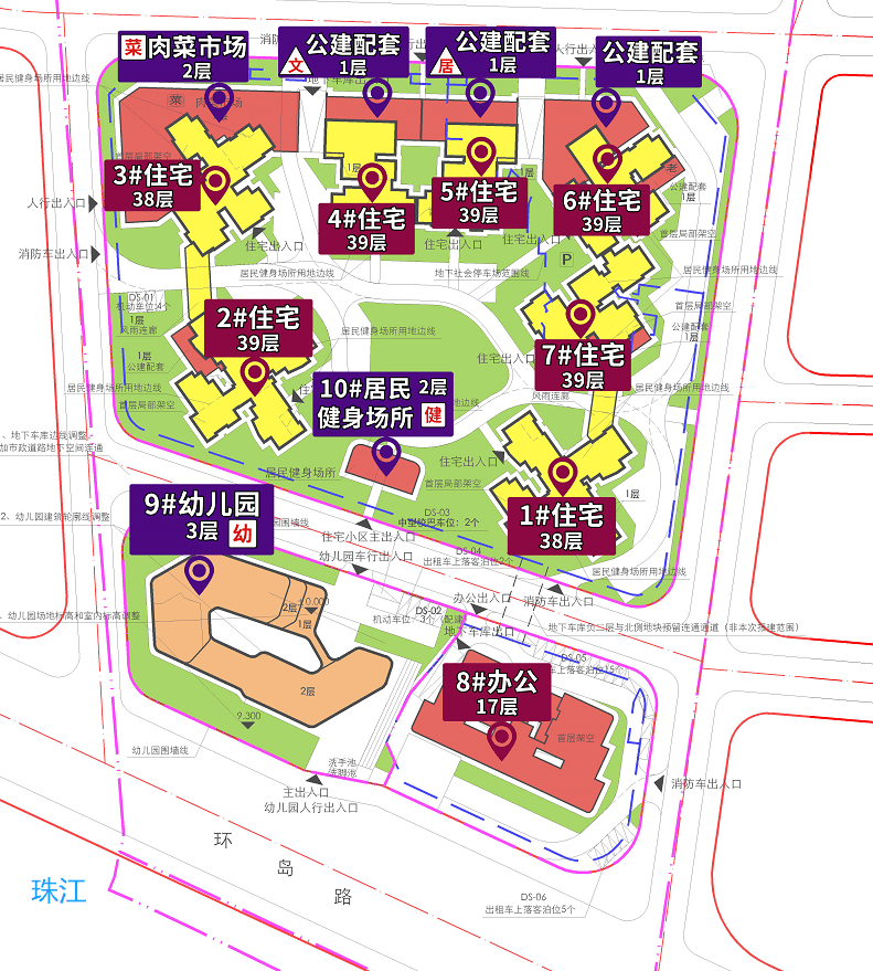 今年4月,广州规划与自然资源局挂出海珠区大干围西侧地块项目设计方案