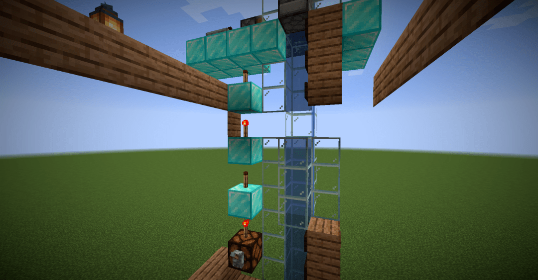 可选层的红石水电梯,让你不再因为爬楼梯而烦恼