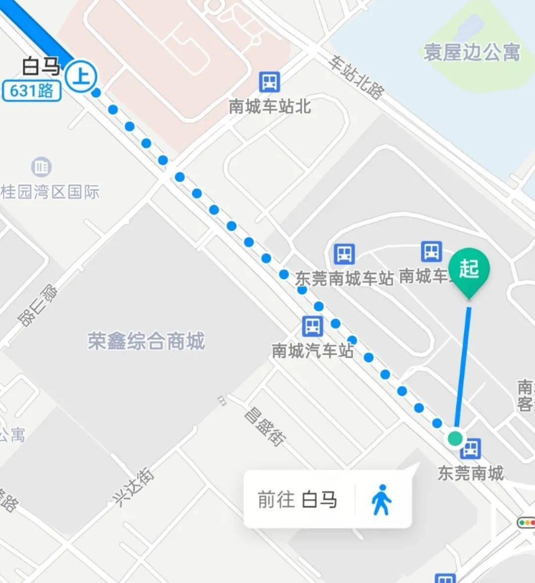 (東南門)③東莞西站路線東莞西站步行319米(見下圖)至望洪樞紐站hel