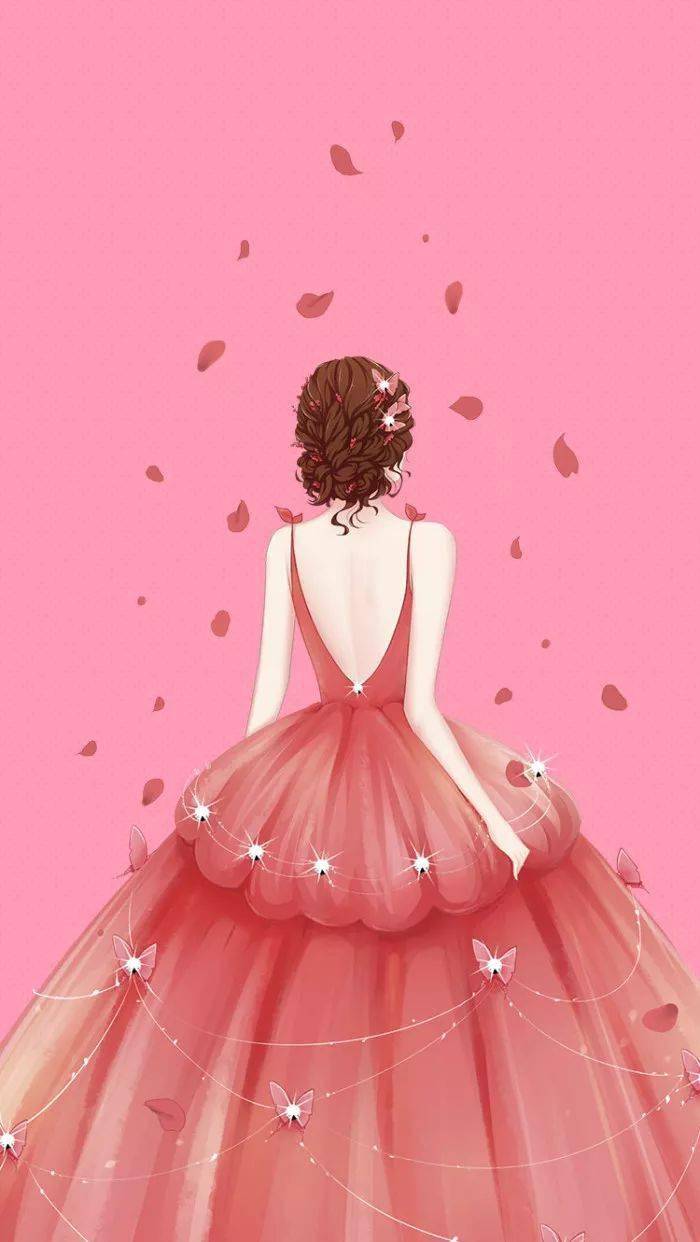 收藏女孩背影这样的背景是极好看的