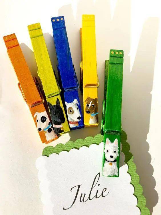 【手工】木夹子花样玩法,原来木夹子也可以这么美_创意