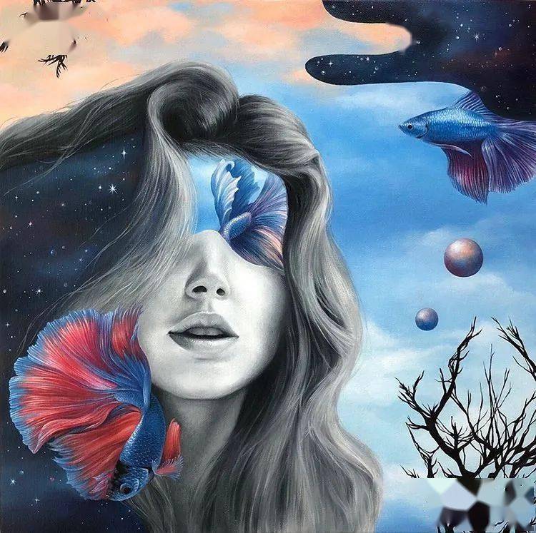 泰国艺术家的绝美人物拼贴创意画作