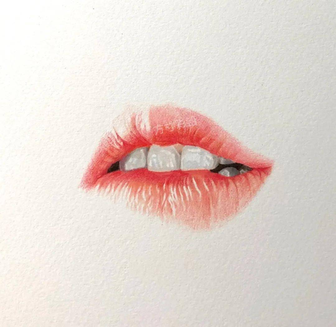 彩铅| 嘴唇特写