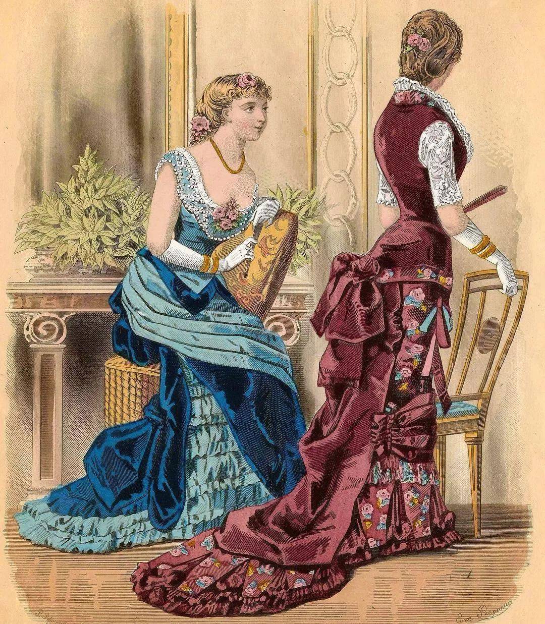 以前没有电脑的时候服装效果图长这样200张复古服装效果图