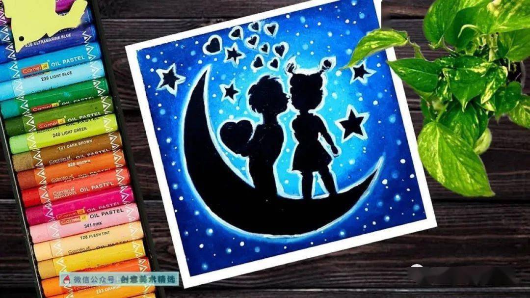 简单而富于氛围感的剪影画作品