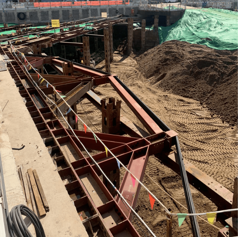 北京市首次应用预应力鱼腹式基坑钢支撑技术