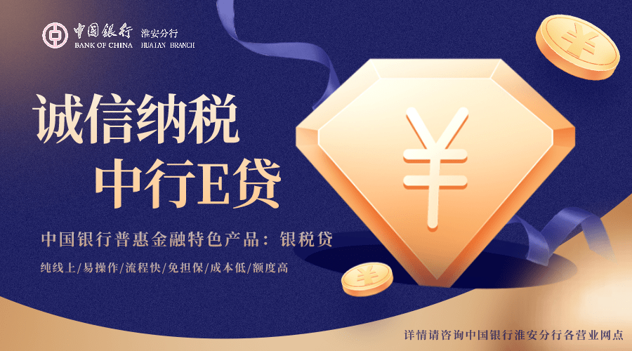 中银企e贷·银税贷:便捷高效,普惠小微!