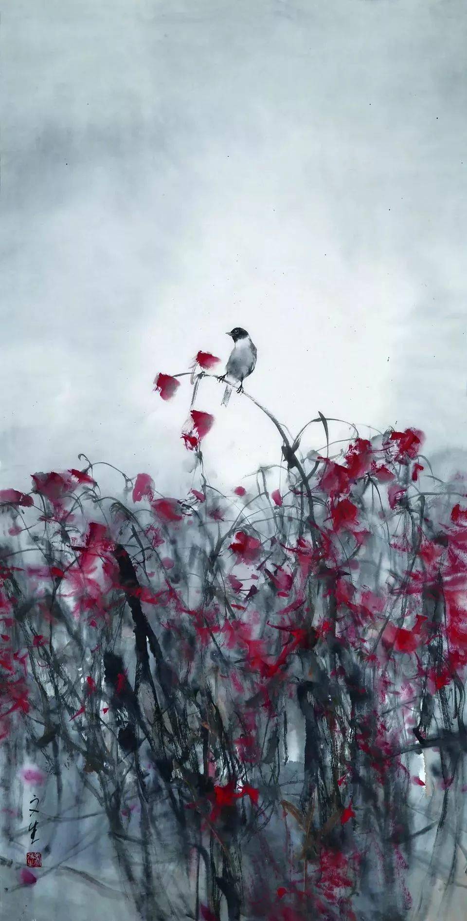 50幅空灵淡雅一尘不染的花鸟画