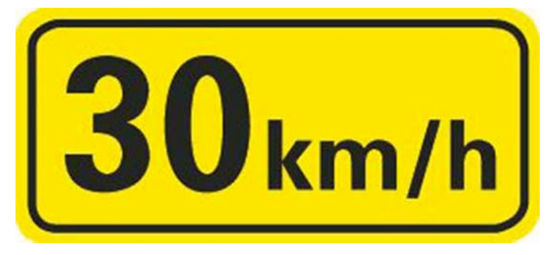 标志属于路面限速标记一般出现在高速公路路面上白色数字表示最低时速