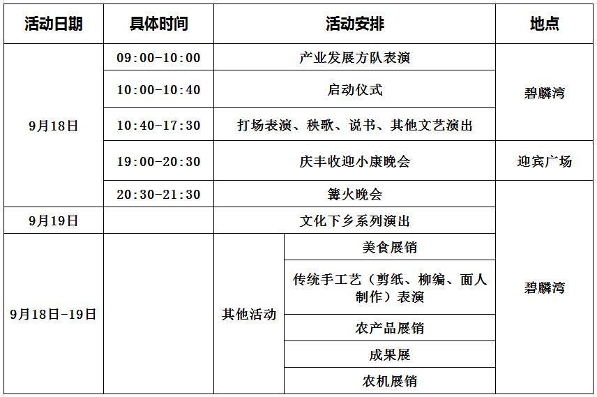 9月18日晚,碧林湾有篝火晚会!