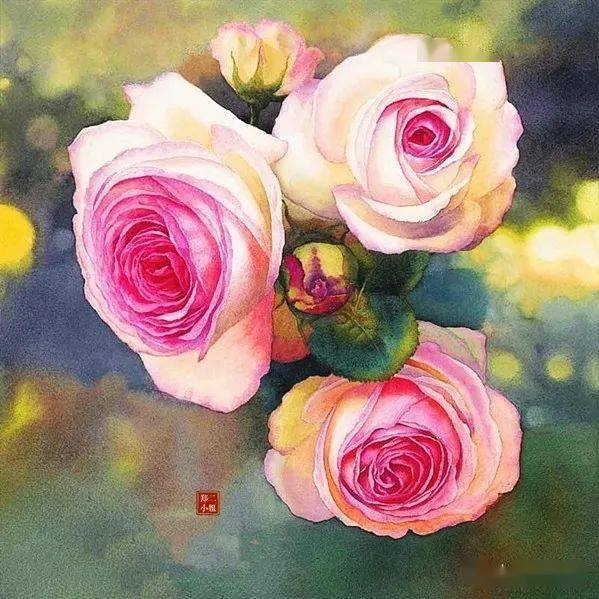心画冥想从九月开始让我们在水彩里去收获一朵属于自己的玫瑰花