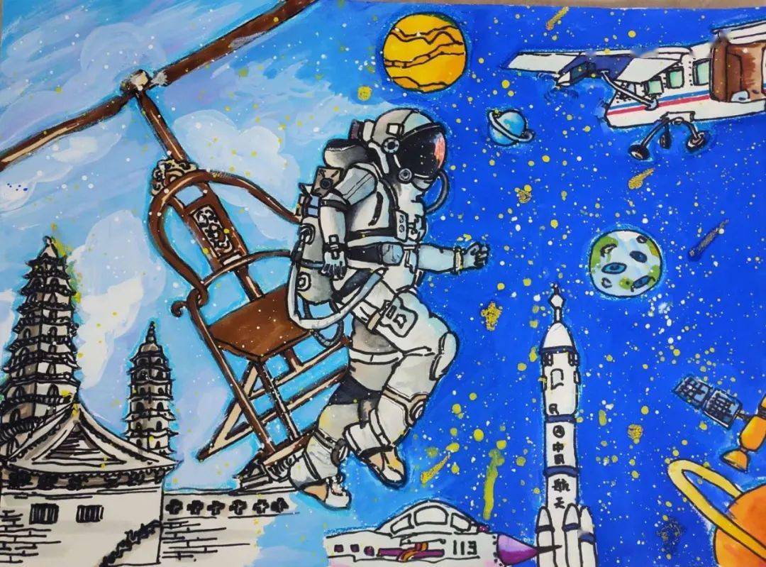 太原尧城机场飞行大会紧张筹备之中青少年航空绘画大赛作品开评