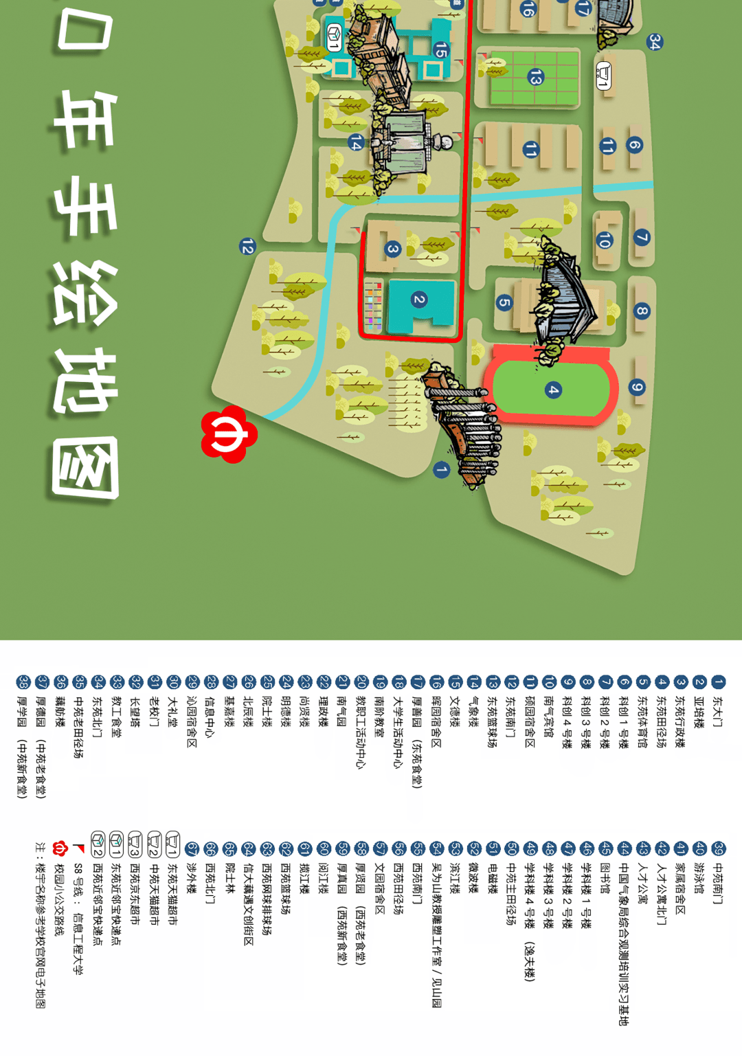 地图君"紧张的军训一定让大家还未好好逛一下校园吧来到大学校园已近