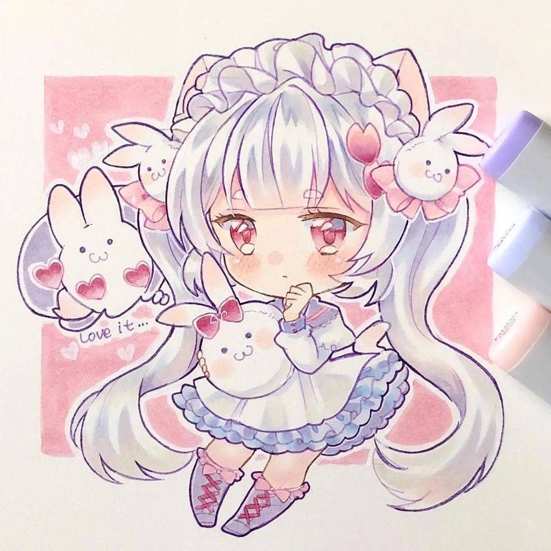 画的超好的马克笔动漫手绘可爱风