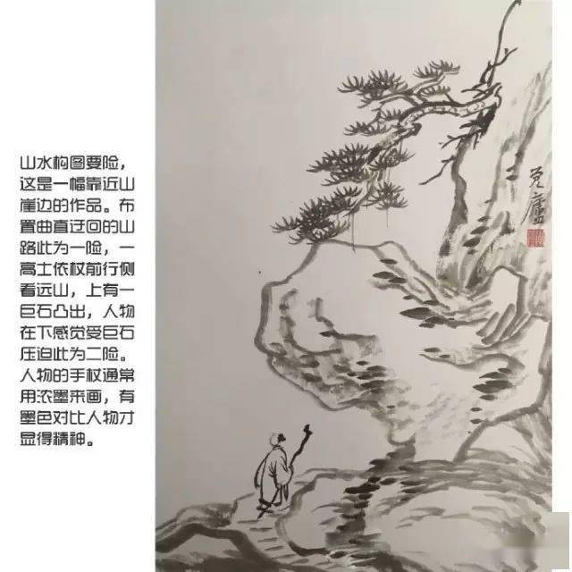 国画技法:最实用的山水画的「点景法」