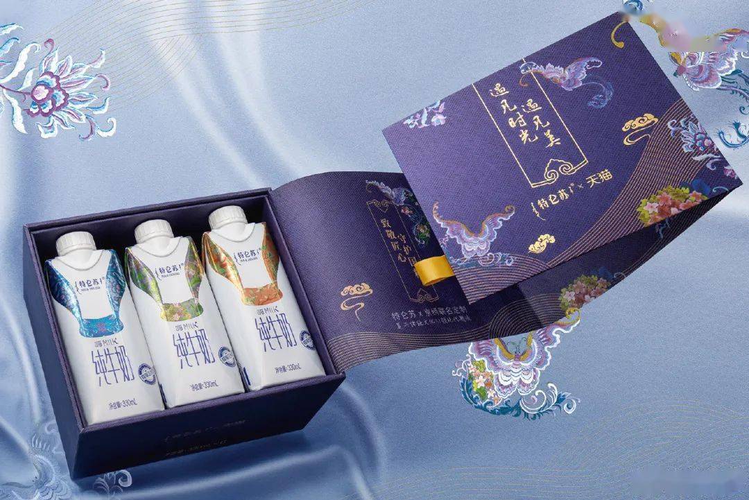 特仑苏喜提剪刻纸谷粒牛奶包装用非遗文化的设计诠释实粒