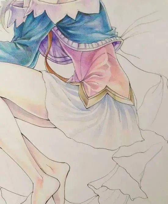 彩铅教程动漫美少女绘画过程