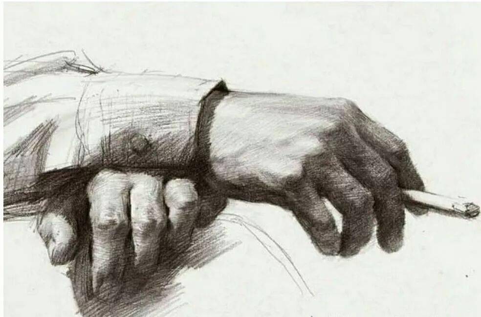 画人难画手94幅手部刻画作品拿去临摹