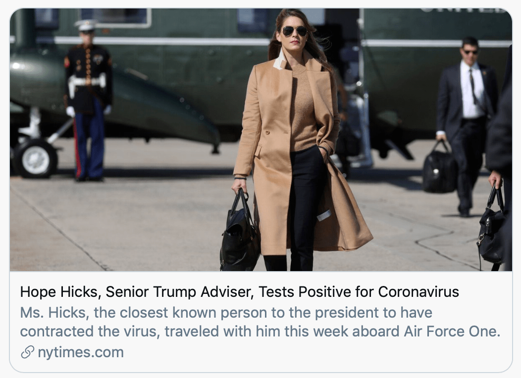 女助手确诊,特朗普开始隔离,四大问题引关注