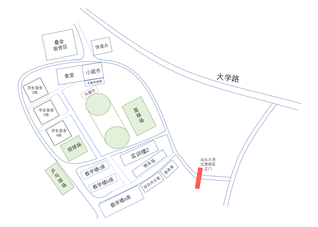 汕头大学地图高清图片