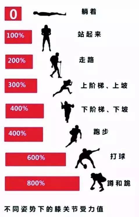 附上出镜率超高的不同姿势下膝关节受力图