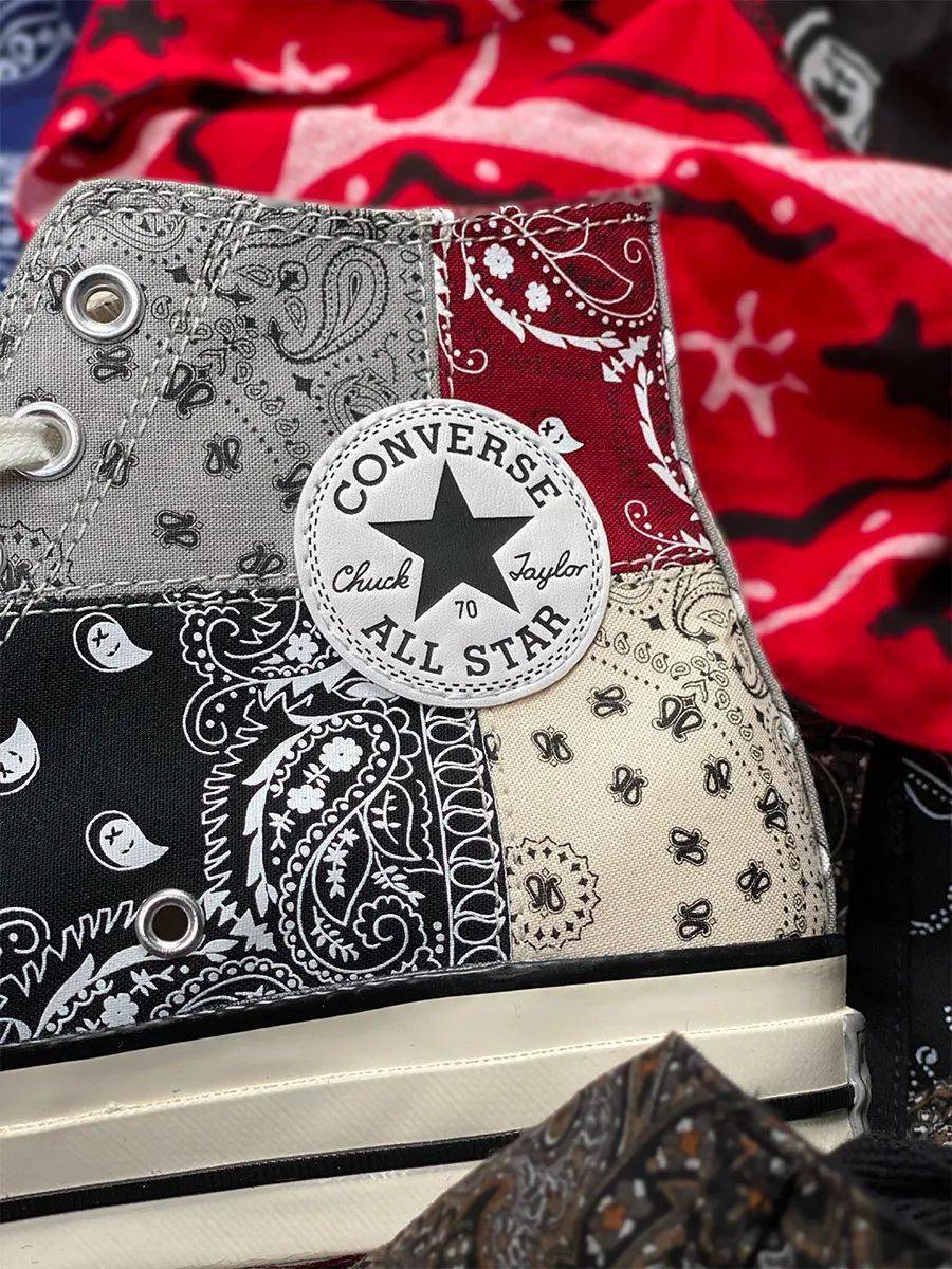 拼接腰果花offspringxconverse视觉效果相当醒目